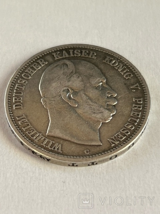 5 марок 1876 С Пруссия Вильгельм І, фото №4