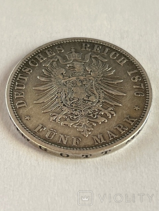 5 марок 1876 С Пруссия Вильгельм І, фото №5