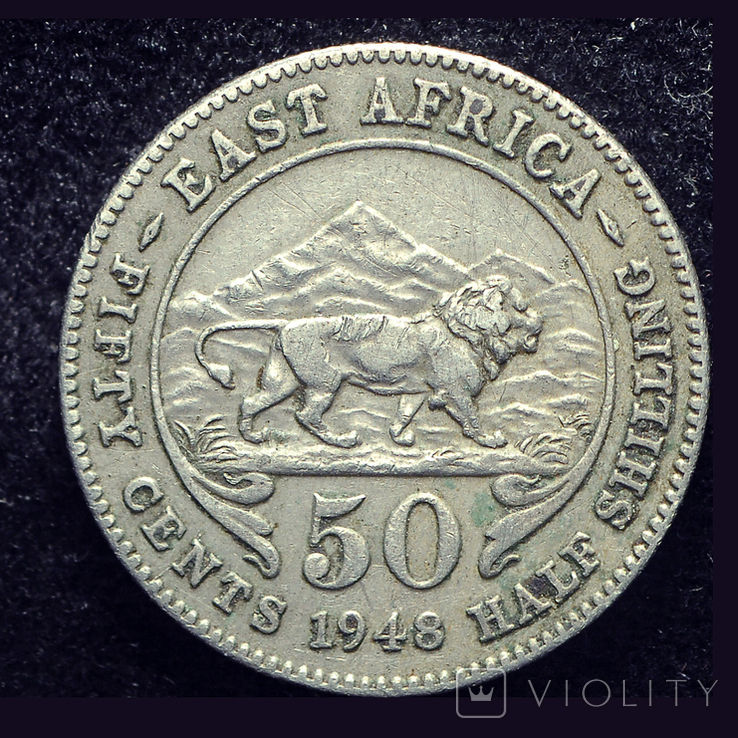 Британская Восточная Африка 50 центов 1948, фото №2
