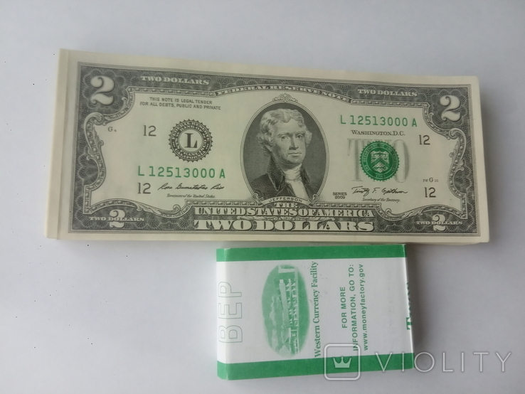 2 доллара США 2009 1 шт Сан Франциско Калифорния, фото №4