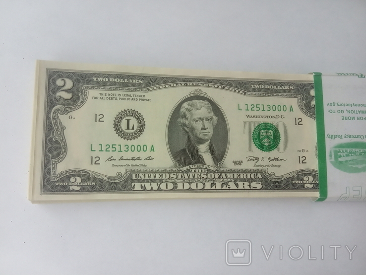2 доллара США 2009 1 шт Сан Франциско Калифорния, фото №5