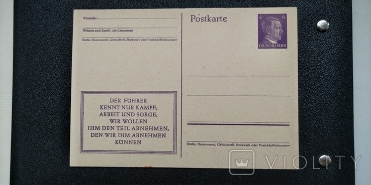 Третий Рейх Гитлер почтовая карточка, фото №5