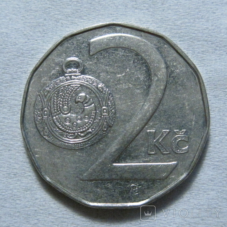 Чехія 2 крони 1994 року #6П258, фото №2