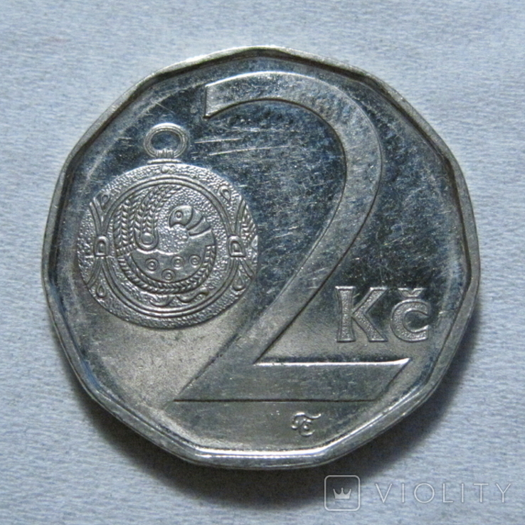 Чехія 2 крони 2001 року #6П261, фото №2
