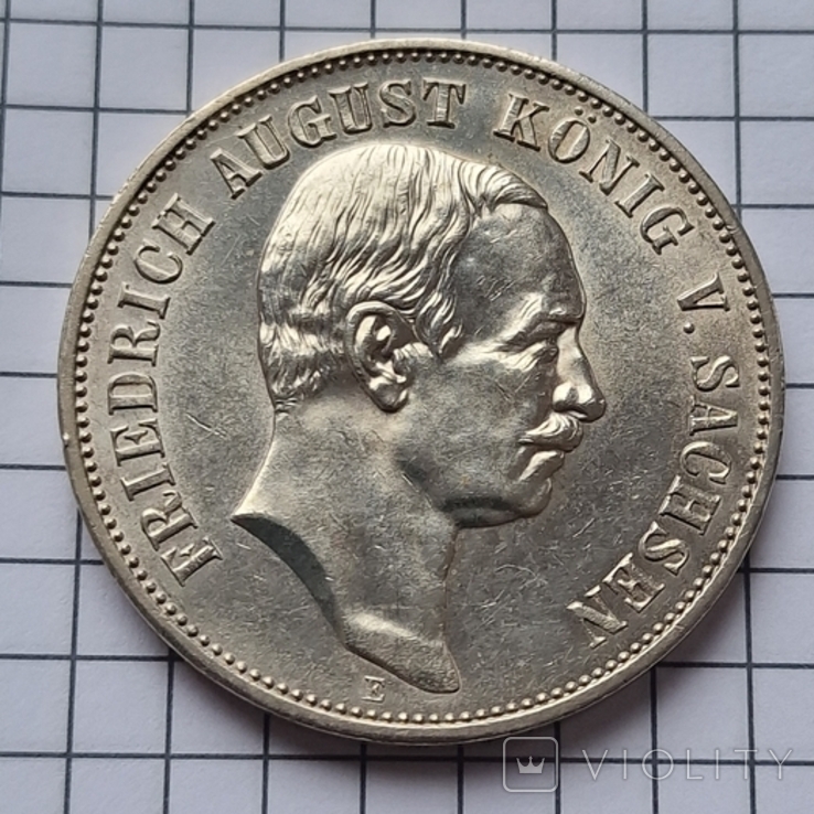5 марок 1914. Саксония., фото №2