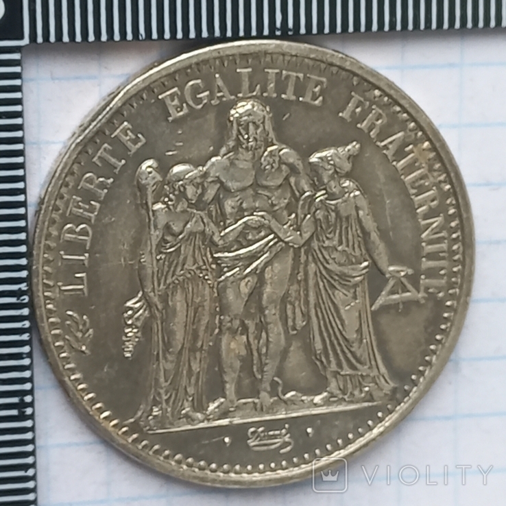 10 франков, Франция, 1965 год, Геркулес и музы, серебро 0.900, 24.95 грамм, фото №4