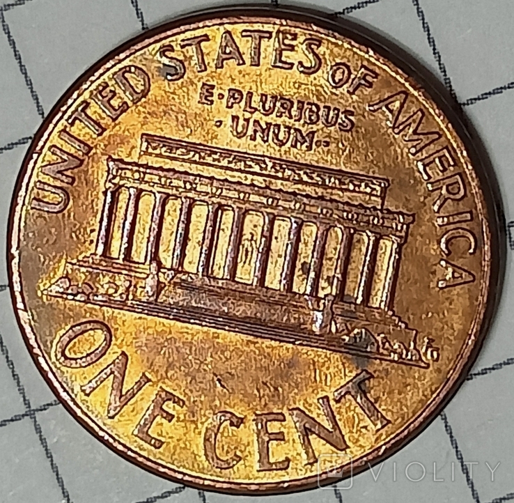 США 1 цент 2001 D, фото №3