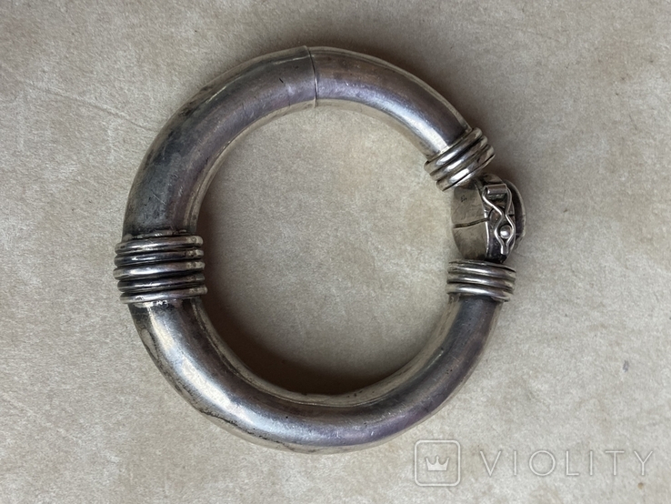 Старовинний срібний брамлет, фото №4