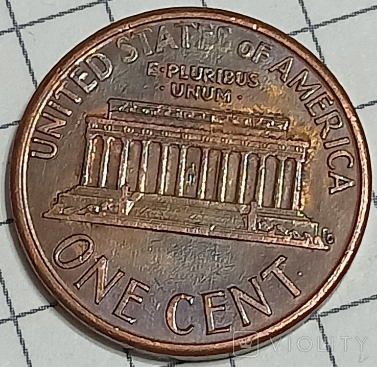 США 1 цент 1991 D, фото №3