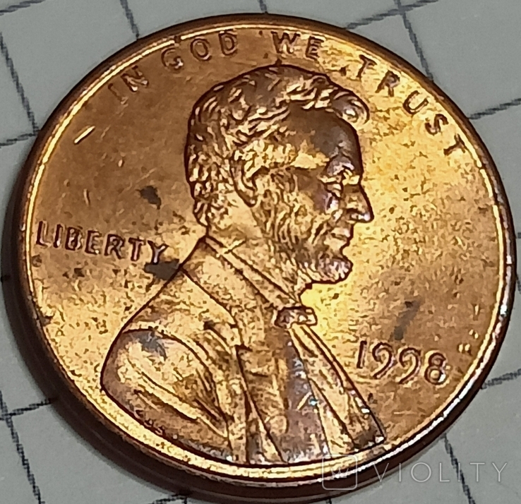 США 1 цент 1998, фото №2