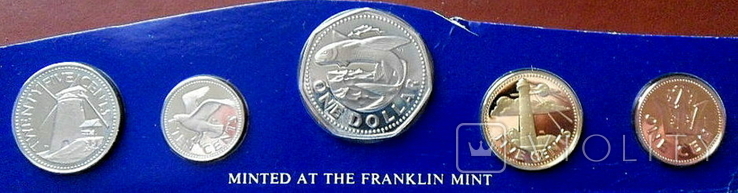 Набор монет Барбадос 1976 состояние PROOF, фото №2