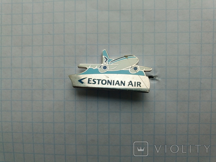 Авиационный знак. Эстонские авиалинии. Самолет. Авиация., фото №2