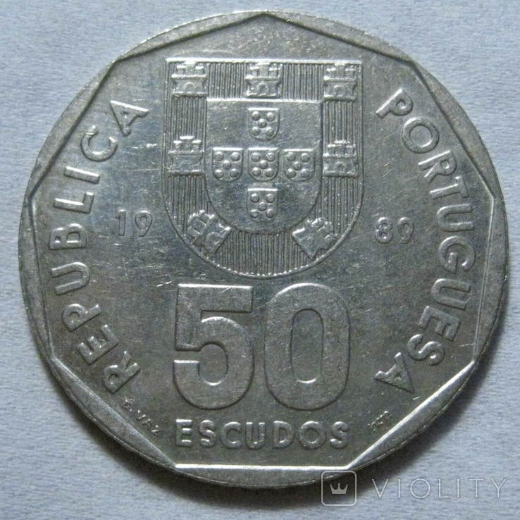 Португалія 50 ескудо 1989 року #6П286, фото №2