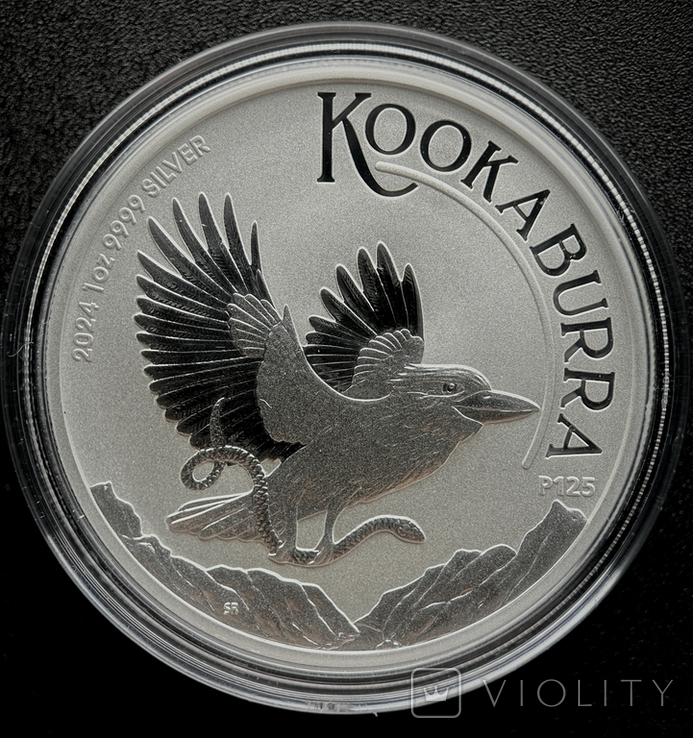 Монета Кукабарра Австралія 1 Долар 2024, 1 унція срібло 999, фото №2