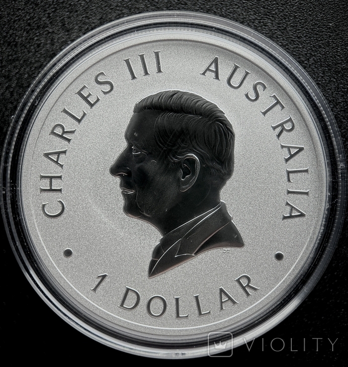 Монета Кукабарра Австралія 1 Долар 2024, 1 унція срібло 999, фото №3