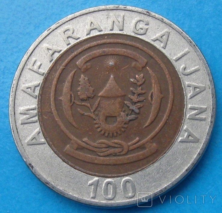 Руанда 100 франков 2007, фото №3