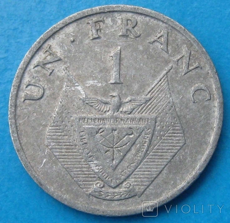 Руанда 1 франк 1974, фото №3