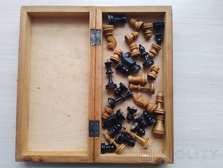 Шахматы артель МЮД г.Халтурин 1956 1-й сорт комплект на родной доске 250х250мм, фото №8
