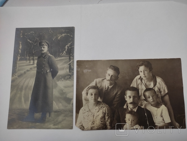Два фото одним лотом: царский офицер в форме и он же в кругу семьи., фото №2