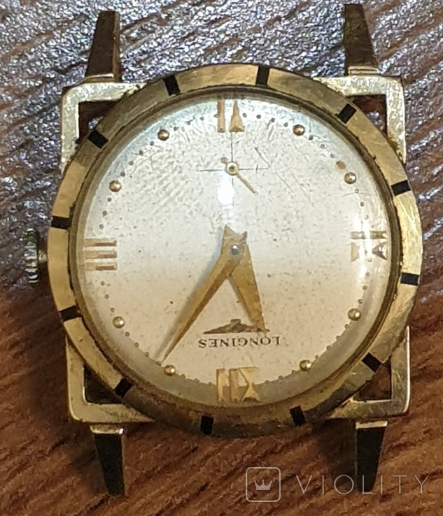 Вінтажний золотий годинник Longines, фото №5