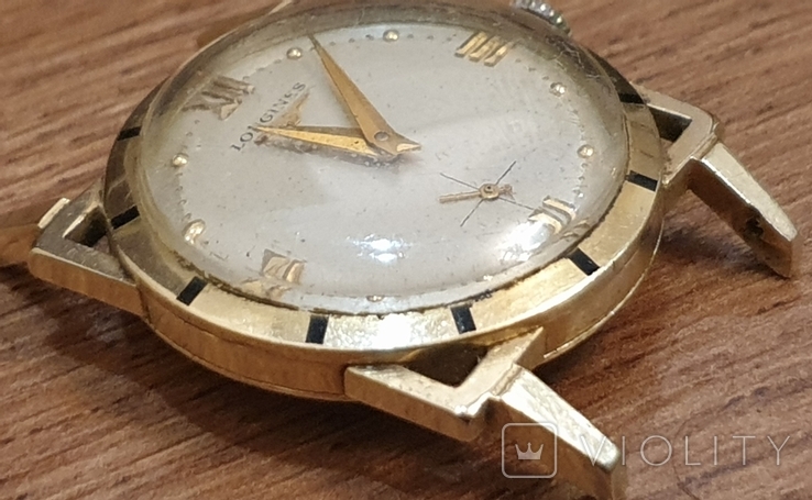Вінтажний золотий годинник Longines, фото №7