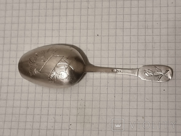Ложка серебро 14, 36 гр. 84 пр., фото №5