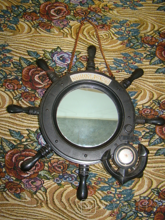 Зеркало Николаев с градусником СССР, фото №2