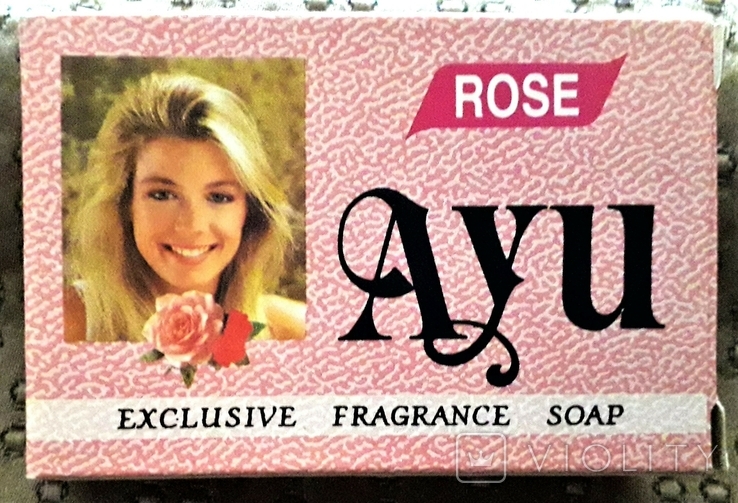 Винтажное косметическое мыло Ayu Rose(роза). Индонезия. 80гр. Оригинал. 1996г., фото №2