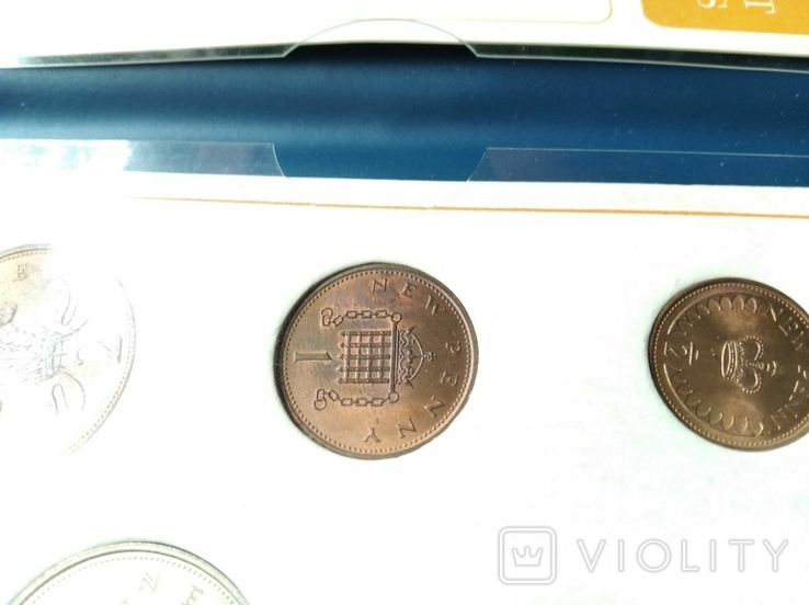 Великобритания набор монет 1968 Unc родная упаковка, фото №7