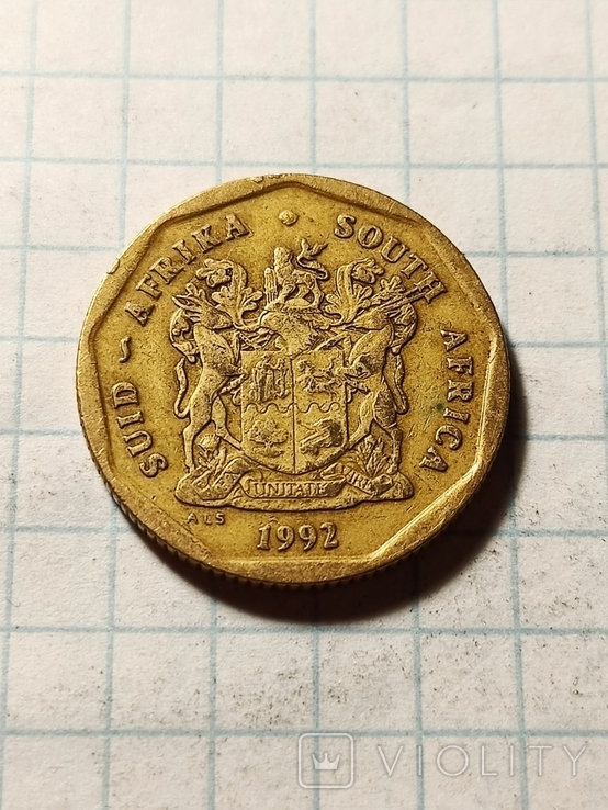 #415 ЮАР 50 центов 1992, фото №2
