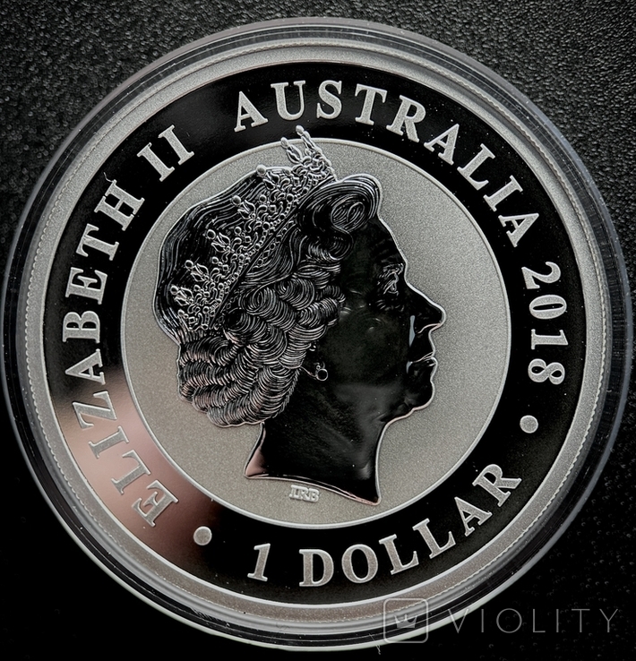 Монета Райський Птах Австралія 1 Долар 2018, 1 унція срібло 999, фото №3