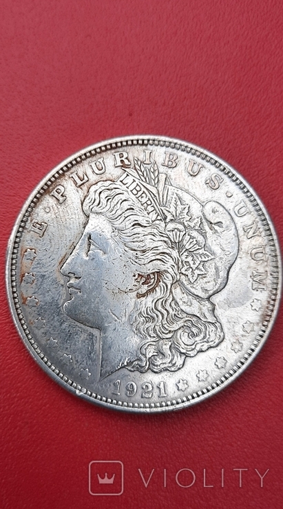 Американский доллар 1921 року з буквою D.., фото №2