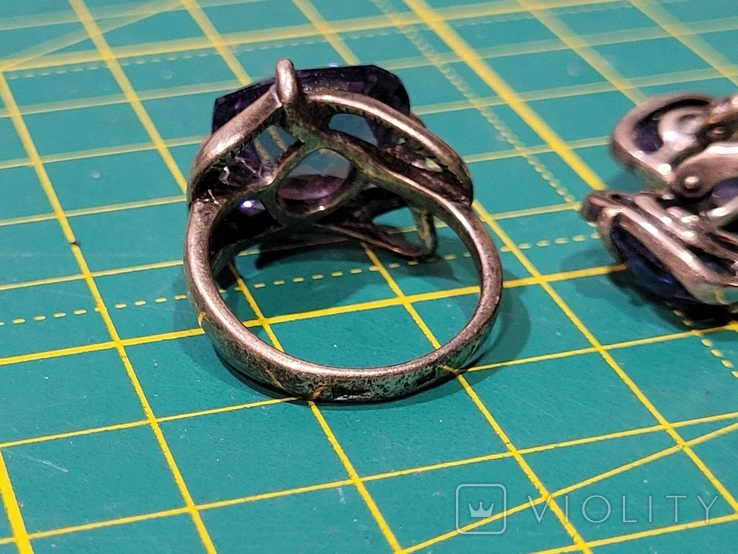 Серьги + кольцо серебро 925, фото №11