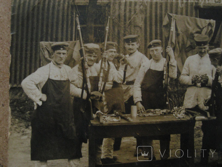 Немцы чистят оружие, 1916 г, фото №4