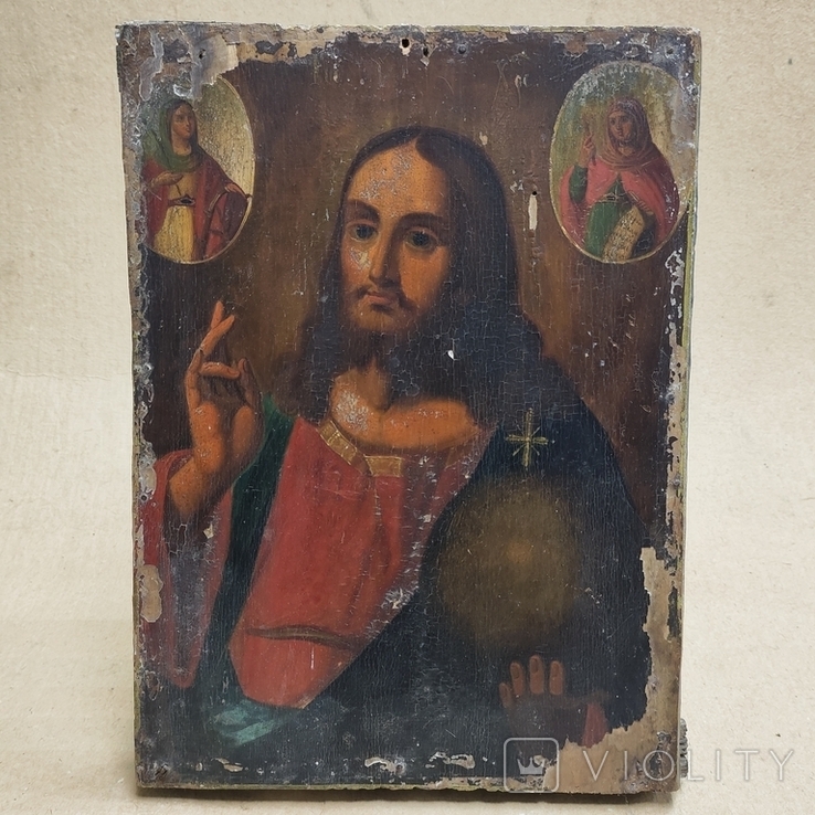 Икона Иисуса Христа Украина конец 18 века - 1780е года. Украинское барокко.., фото №2
