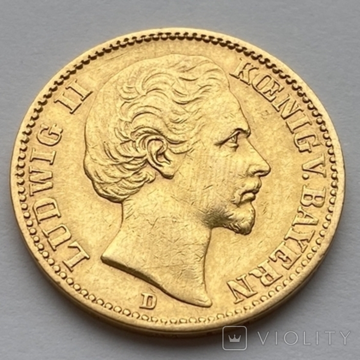 20 марок 1873 г. Бавария, фото №2