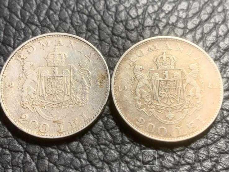 Две монеты 200 лей 1942 г., фото №2
