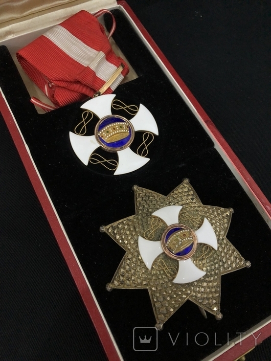 Орден і зірка ордена Італія Віктор Емануел ( Золото Срібло Емаль ), фото №4