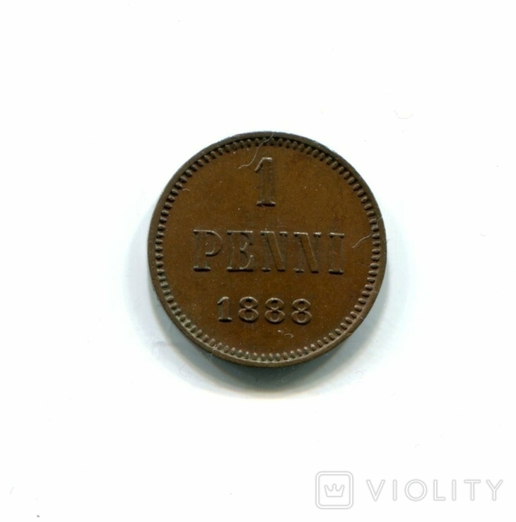 Финляндия пенни 1888 год, фото №2