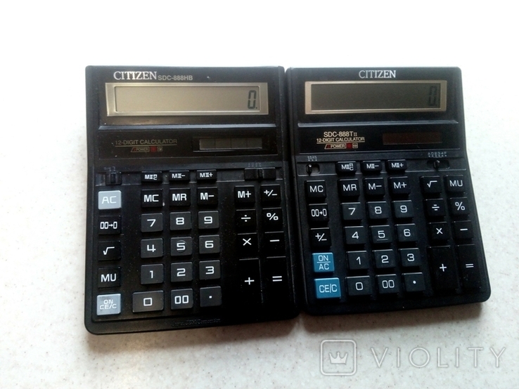Калькулятори " Citizen SDC-888 " (лот - 2 шт), фото №3