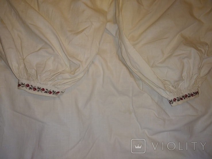 Вышитая женская длинная сорочка (киевская область)., фото №6