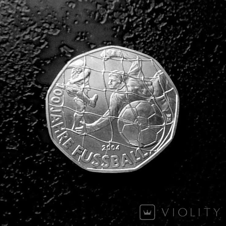 5 евро Австрия 2004 "Футбол" состояние серебро, фото №2
