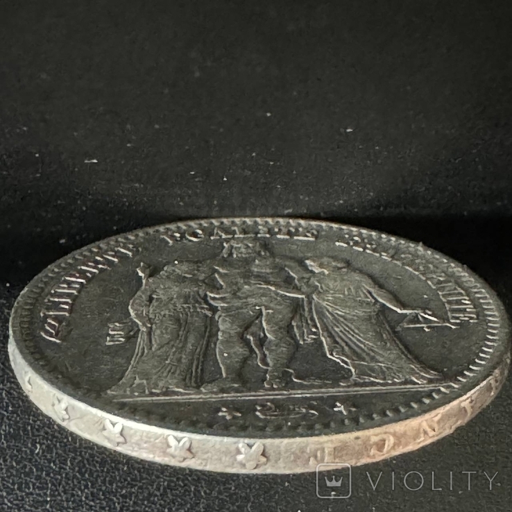 5 франков 1874 (Геркулес) Франция, фото №4