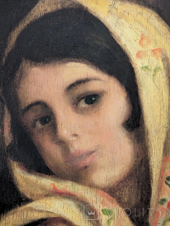 "Девушка в платке" конец 19 века, фото №3