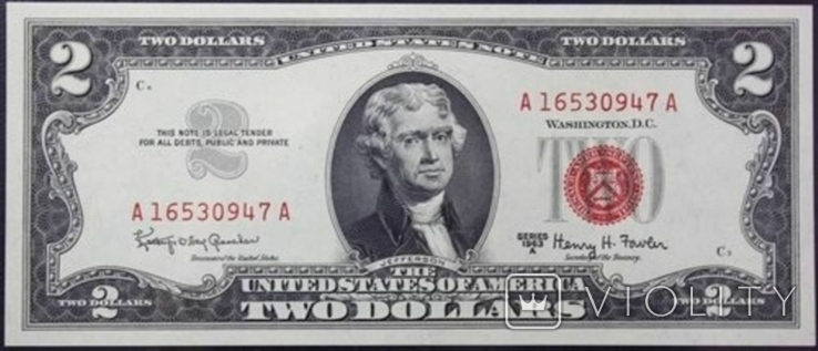 2 Доллара США 1963 Год, фото №2