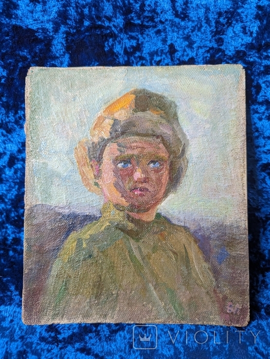 "Этюд.Мальчик" 1931 год подпись В.П., фото №2