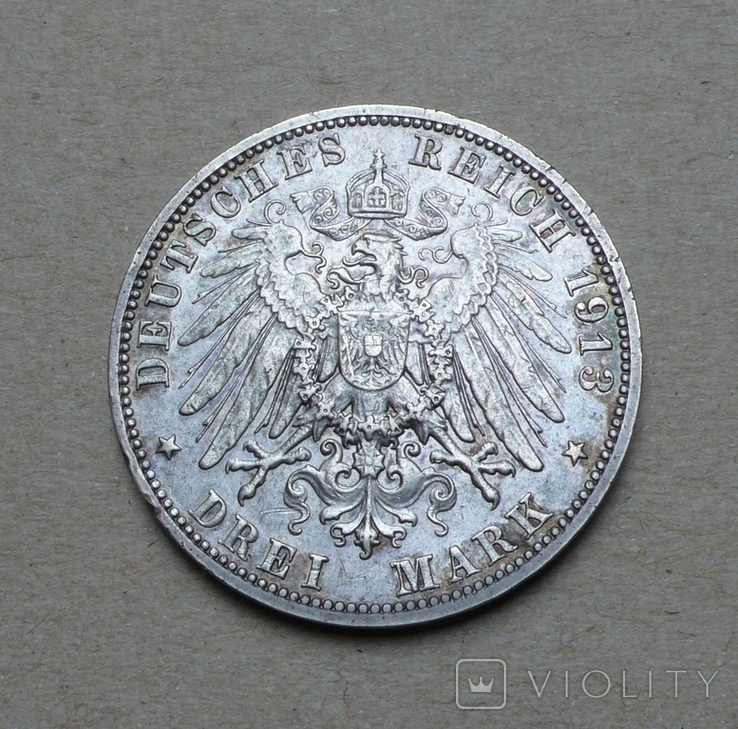 Саксонія. 1913. 3 марки., фото №3