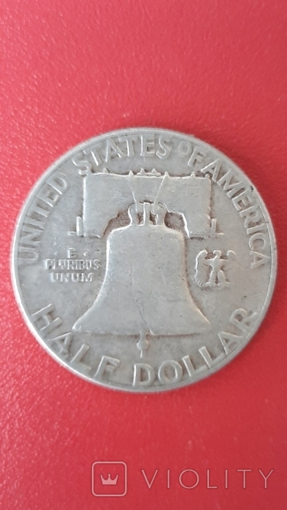 50 центів США Франклін дзвін 1952 року., фото №5