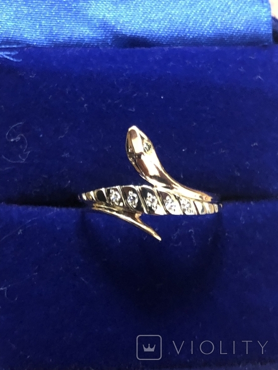 Кольцо с бриллиантами и изумрудом, фото №11