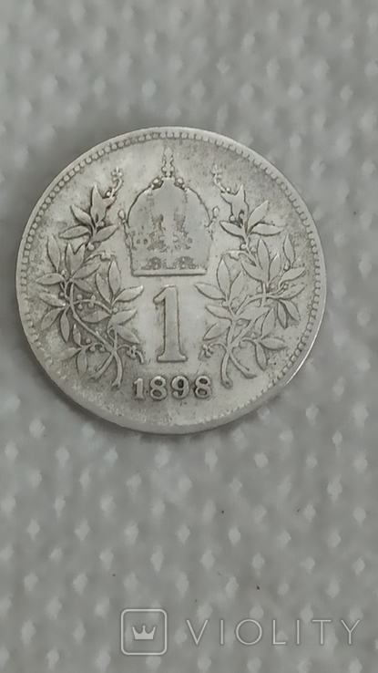 1 корона 1898 года, Австро - Венгрия. Серебро., фото №4